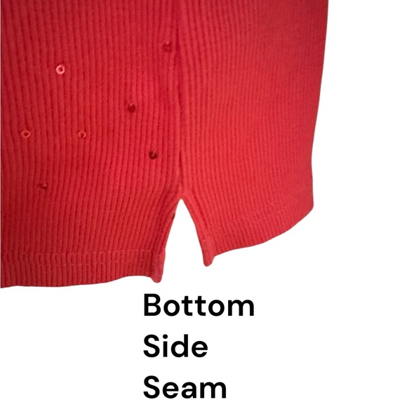 NWOT Quacker Factory SPRING/SUMMER Pink Top w/Sequins XSMALL #A - Picture 3 of 7